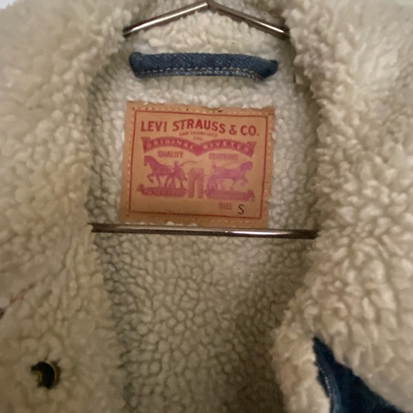 LEVI’S SHERPA DENIM TRUCKER JACKET SMALL - Picture 7 of 7